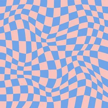Psychedelic checkerboard poster Stock Illustration