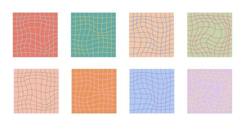 Psychedelic checkerboard poster Stock Illustration