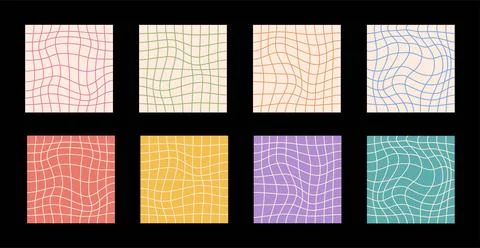 Psychedelic checkerboard poster Stock Illustration