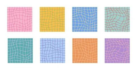 Psychedelic checkerboard poster Stock Illustration