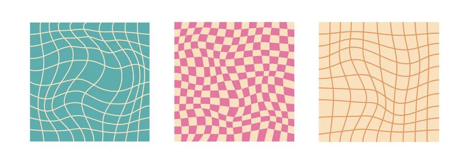Psychedelic checkerboard poster Stock Illustration