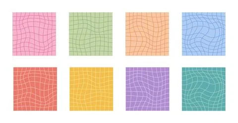 Psychedelic checkerboard poster Stock Illustration