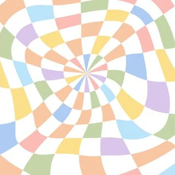 Psychedelic checkerboard rainbow Stock Illustration