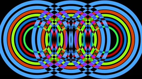 Psychedelic Circles Stock Footage 20454959
