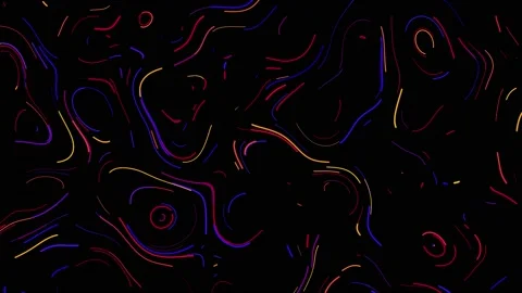 Psychedelic circular patterns on black b... | Stock Video | Pond5