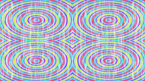 Psychedelic circular repeating background seamless geometric abstract pattern Stock Footage 335462126