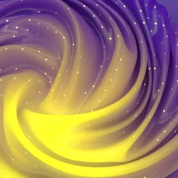 Psychedelic close up view of colored crumpled silk cloth. 3d render illustration Stock-Illustration
