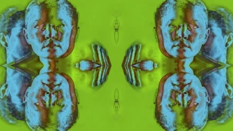 Psychedelic collage of a dancer with fluorescent colors a group of women Vidéo 221998432