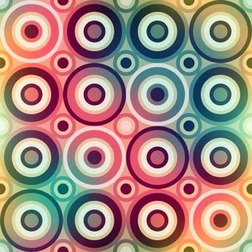 Psychedelic color circle seamless pattern 库存插图