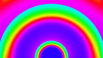 Psychedelic Color Cycle Arch Circles Burst VJ Background 2 Stock Footage 85642205