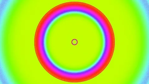 Psychedelic Color Cycle Circles Burst VJ Background 2 Stock Footage 85610368