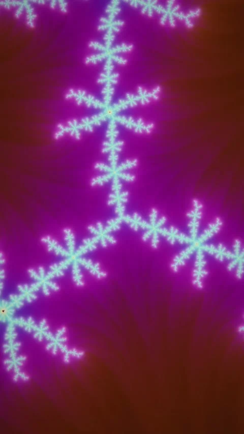 Psychedelic Color Shifting Fractal Pattern Vertical Loop Animation Stock Footage 347433245