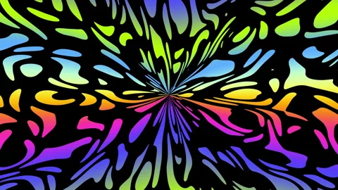 Psychedelic Color Swirls Creating Hypnotic Motion. Loop Background Video stock 310058364