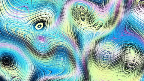 Psychedelic Color Swirls Creating Hypnotic Motion. Loop Background. Holographic Video stock 314460528
