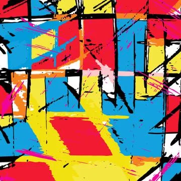 Psychedelic colored graffiti pattern vector illustration Stock Illustration