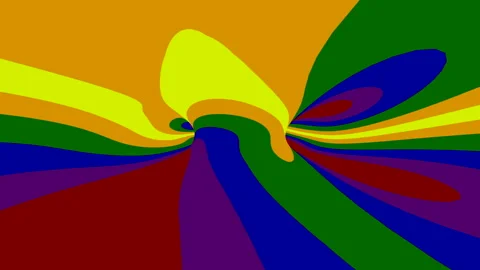 Psychedelic colorful animation as if orbiting around inside a multicolored donut Stock-Footage 241782156