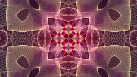 Psychedelic Colorful Geometric Lines Kaleido. Stock Footage 284002186