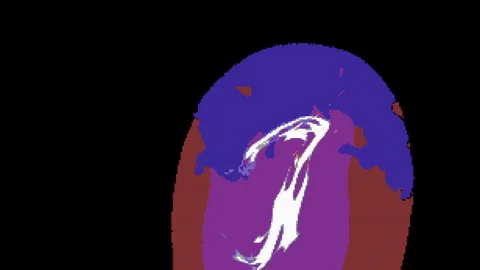 Psychedelic colorful liquid paint animation abstract background Stock Footage 343531709