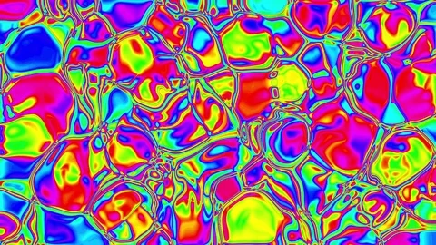Psychedelic Colorful Liquid Plasma Alien Abstract Motion Background Loop 3 Stock Footage 76493577
