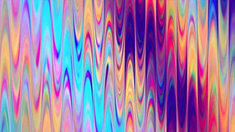 Psychedelic colorful liquid waves vibrant neon fluid distortion texture Stock Illustration