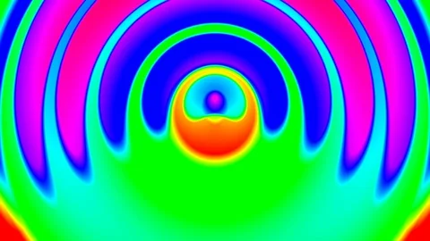 Psychedelic Colorful Pulse Burst Circle Radio Abstract VJ Motion Background 4 Stock Footage 100285178
