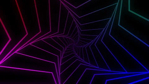 Psychedelic colorful tunnel infinity loop. optical illusion animation Stock-Footage 260504099