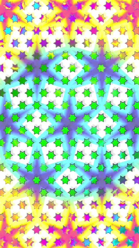 Psychedelic Colors Starry Background Seamless Looping Stock Footage 272589587