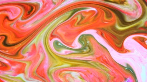 Psychedelic Colour Paint Spreading Swirling 11 Video stock 114831392