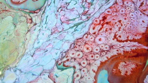 Psychedelic Colour Paint Spreading Swirling 5 Stock Footage 114839000