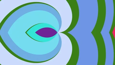 Psychedelic Concentric Geometric Waves Background Stock Footage 331549282