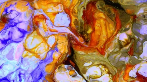 Psychedelic Cosmos Paint Texture Background 12 Video stock 114614492