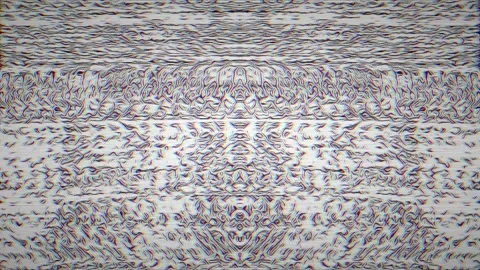 Psychedelic CRT Wave Pattern with Analog Interference Stock Footage 347983460