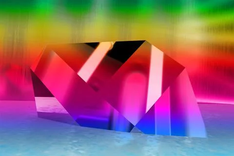 Psychedelic Crystal Stock Illustration