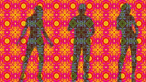 Psychedelic Dancer Animation Stock Footage 153616250