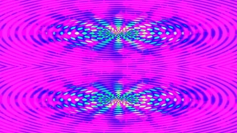 Psychedelic Digital Abstract Pattern Background with Vibrant Blue and Magen.. Stock Footage 339489697