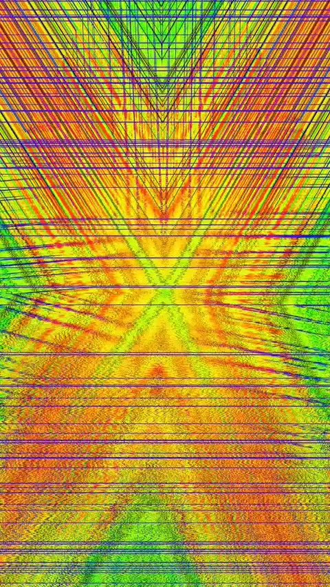 Psychedelic Distortion 4K Vertical — Digital Glitch VJ Loop Stock Footage 329679240