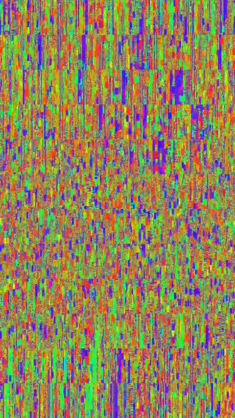 Psychedelic Distortion 4K Vertical — Digital Glitch VJ Loop Stock Footage 329797899