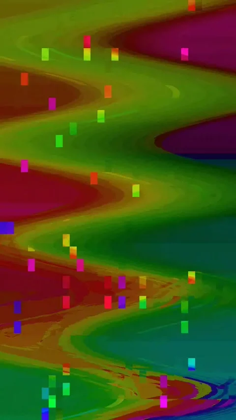 Psychedelic Distortion 4K Vertical — Digital Glitch VJ Loop Stock Footage 329801582
