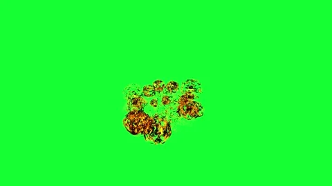 Psychedelic Distortion and Abstract Colorful Explosion on Green Screen Stock Footage 264633404