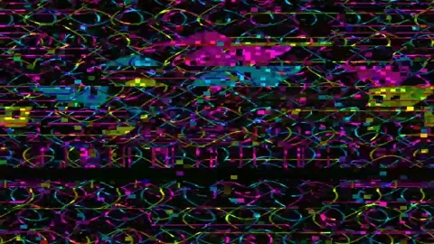 Psychedelic Distortion Loop 4K — Digital Glitch VJ Background Stock Footage 329789046