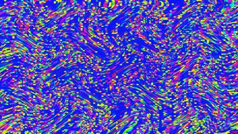 Psychedelic Distortion Loop 4K — Digital Glitch VJ Background Stock Footage 329805205