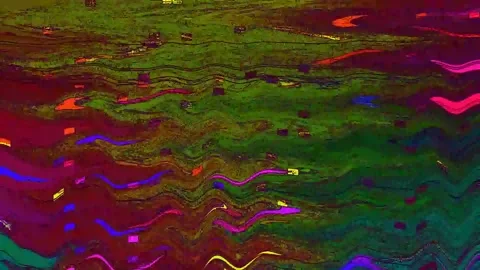 Psychedelic Distortion Loop 4K — Digital Glitch VJ Background Stock Footage 329811327