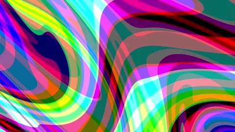 Psychedelic Distortion Wave Ripple Multi Color Loop II Stock Footage 242100061