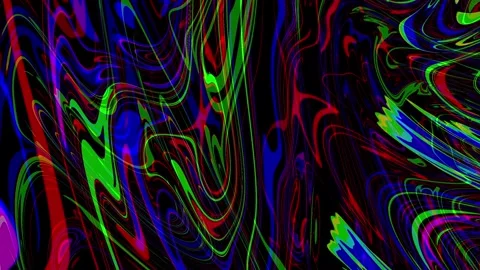 Psychedelic Distortion Wave Ripple Multi Color Loop IV Stock Footage 242100323