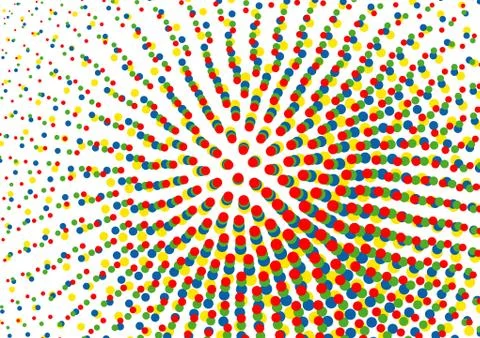 Psychedelic Dotted Background Stock Illustration