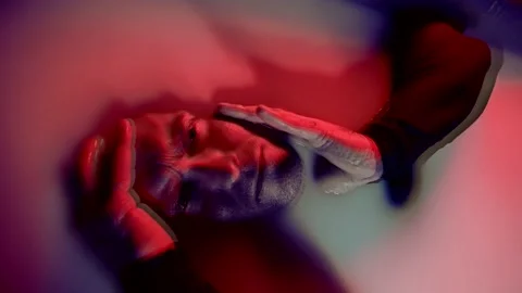 Psychedelic dream of a man with a split personality in a bad trip. The concept Vidéo 221415165