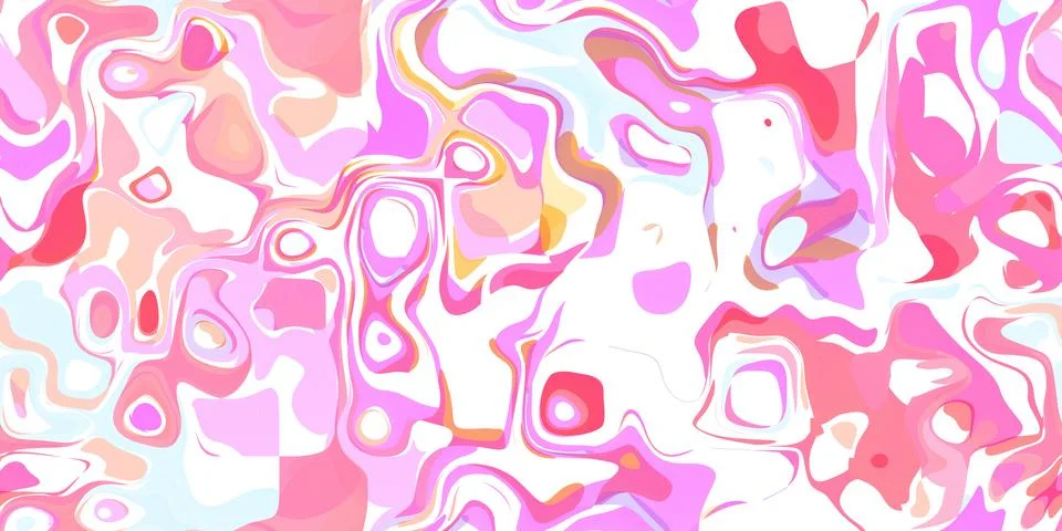 Psychedelic Dream Sequence Fluid Visual Experience Stock Illustration