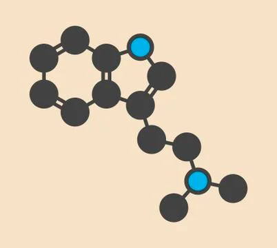 Psychedelic drug molecule Stock Illustration