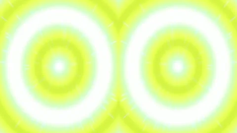 Psychedelic duo circle pattern with warm orange glow and radiant bokeh effect Stock Footage 336773062