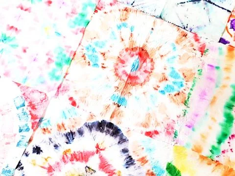 Psychedelic Dye Texture Ethnic. Stripe Print. Bright Colors Abstract Aquarell Stock Illustration